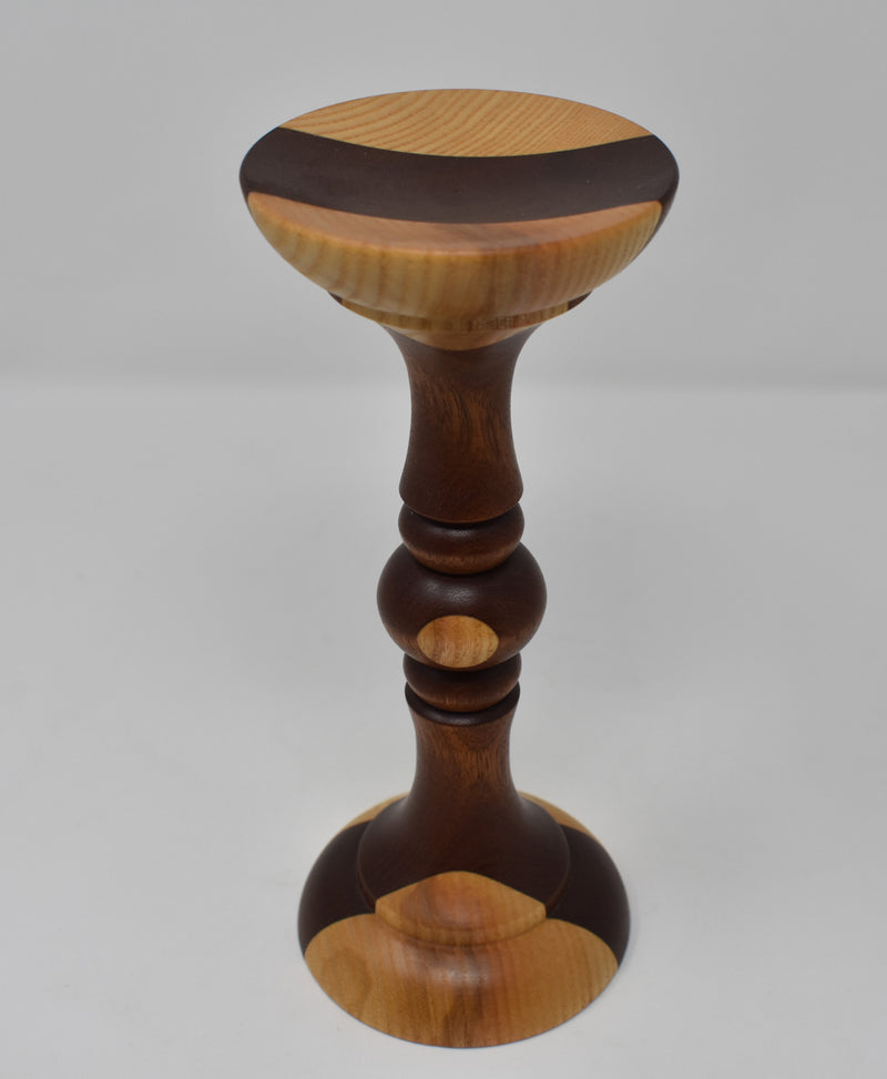 Two-Tone Wooden Candle Holder