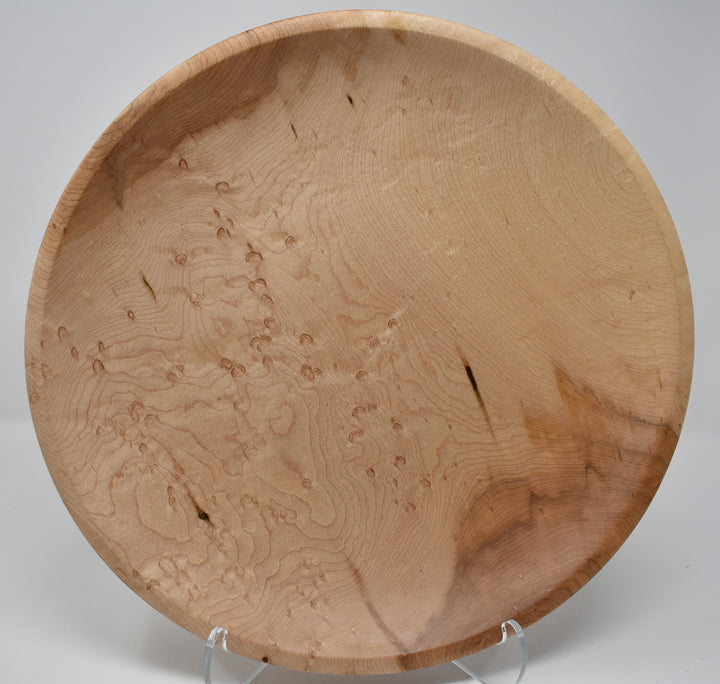 Bird's Eye Maple Shallow Bowl 2"x 12.5"Dia