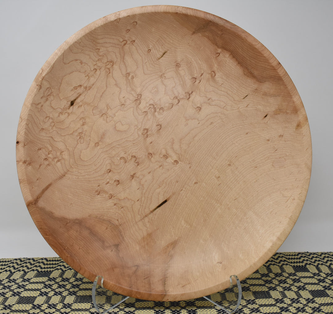Bird's Eye Maple Shallow Bowl 2"x 12.5"Dia