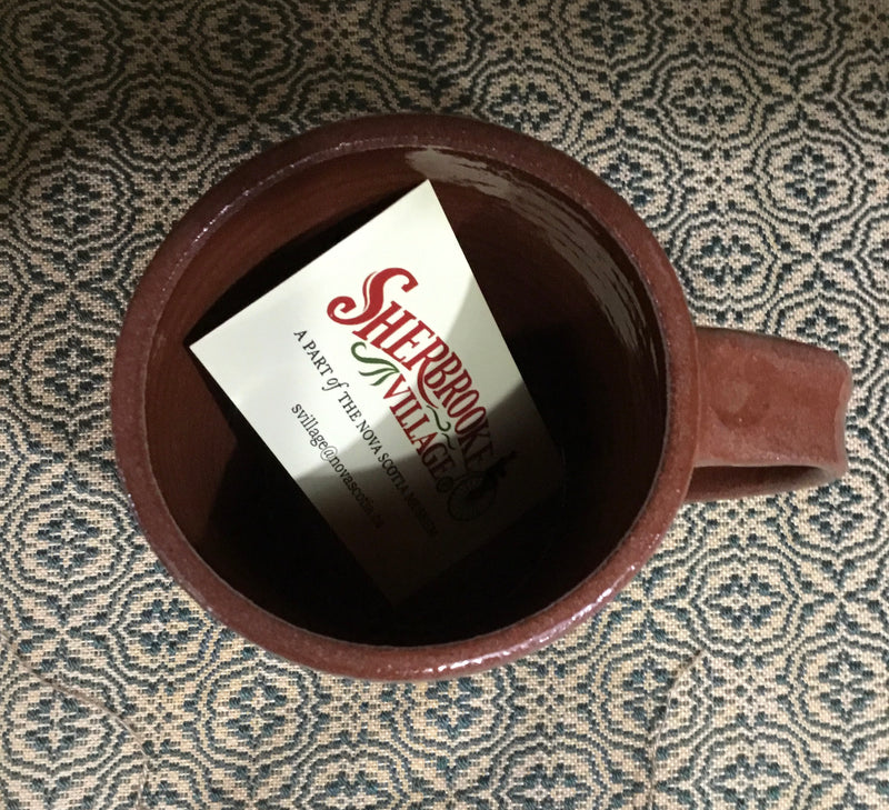 Top view of brown Pottery Mug